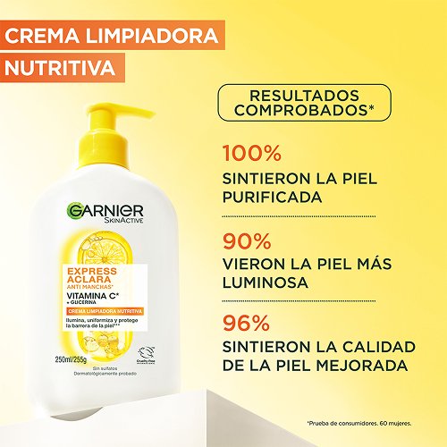 Gel Limpiador Garnier con resultados comprobados: piel más purificada, luminosa y con mejor textura.